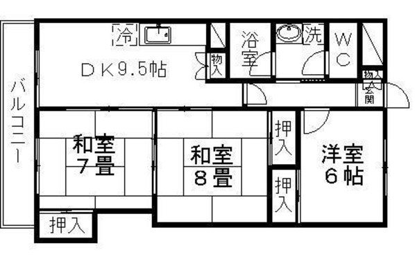 双葉ケ丘グリーンハイツの物件間取画像